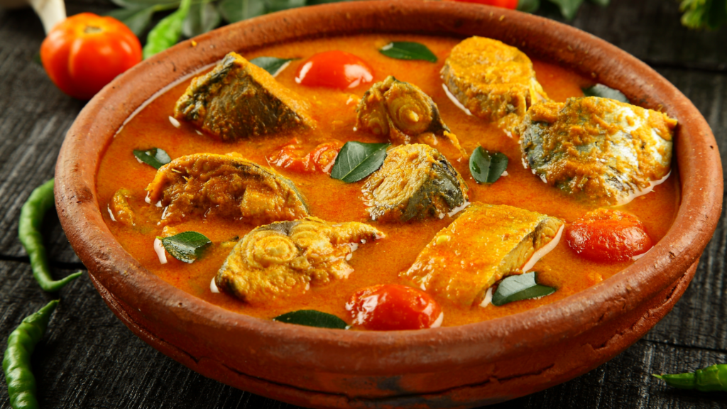 Tandoori-spiced mullet with fluffy white rice - Leigh Seafood